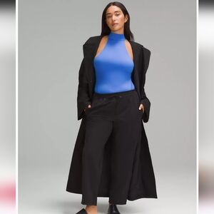 NWT Lululemon mock neck sleeveless body suit blue